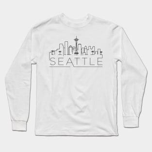 Seattle Minimal Skyline Long Sleeve T-Shirt